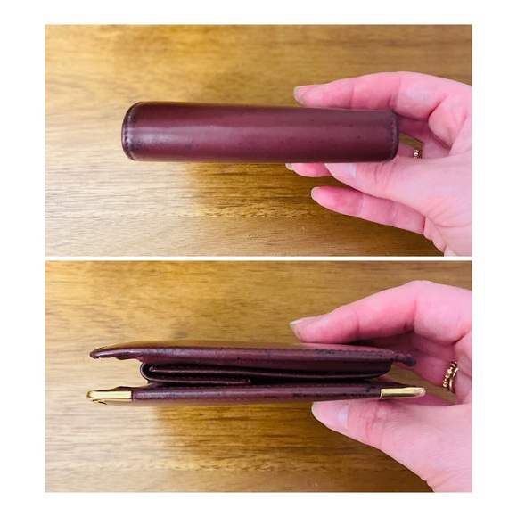 CARTIER Bordeaux Calfskin Bifold Wallet CURRENT 💯 AUTHENTIC - Picture 14 of 15